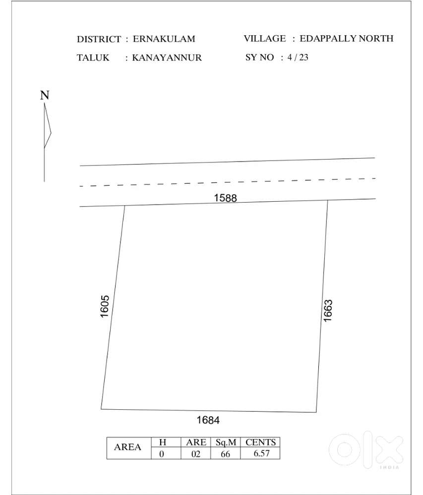 6.6 cents for sale in Residential area in Edapally