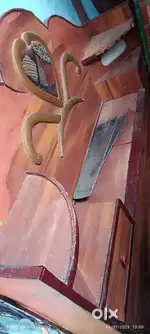 king size wood cot