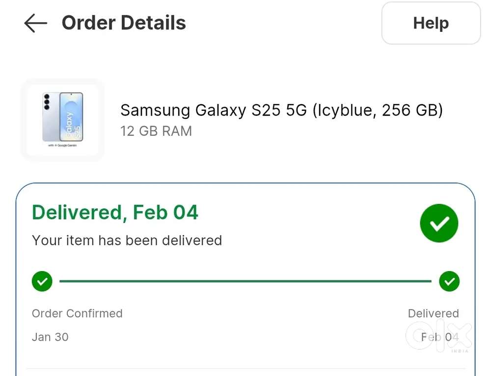 Samsung S25 Blue 12GB RAM/256GB Memory
