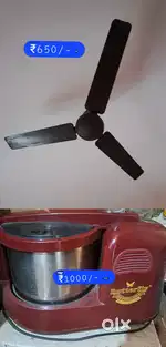 Butterfly Tabletop wet Grinder and Crompton Ceiling Fan