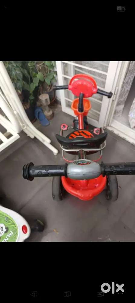 Red bicycle for new learning experience for kids
