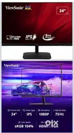 ViewSonic 24inch IPS Monitor & Logitech Brio 100 Webcam