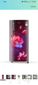 Whirlpool 184 L 2 Star Direct-Cool Single Door Refrigerator WINE BLOOM