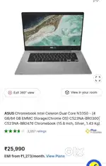 Laptop/Chromebook Intel Celeron Dual Core N3350 - (4 GB/64 GB) Asus