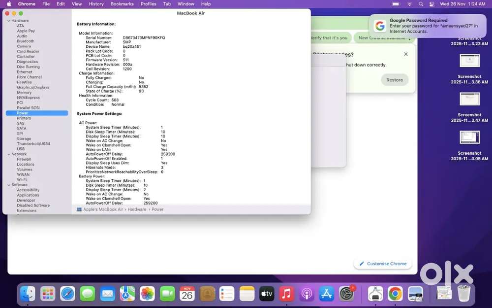 Apple Macbook Air Laptop