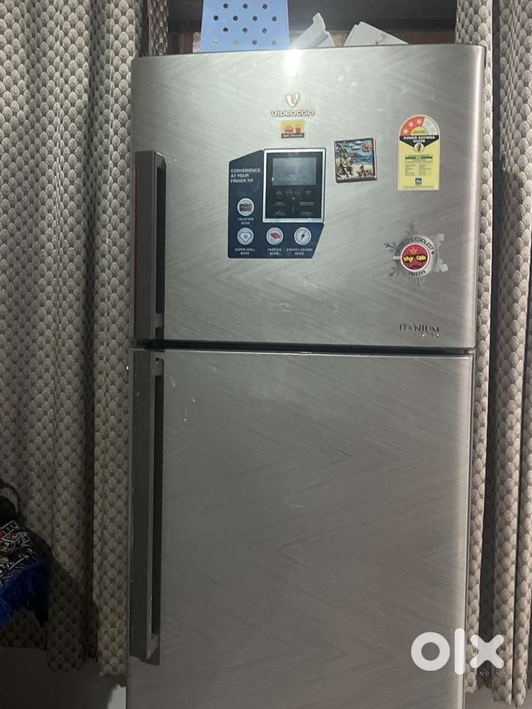 Refrigeration grey color good condition 275 litre double door grey col