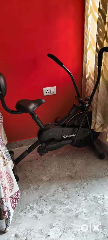Sparnod Fitness SAB-03 Upright Air Bike Exercise Cycle for Home Gym