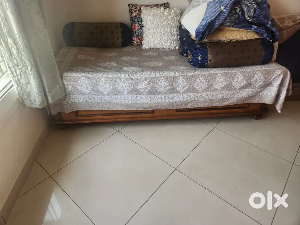Diwan with storage and mattress