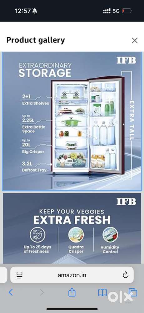 IFB 206 Litre 4 star fridge 6 months old