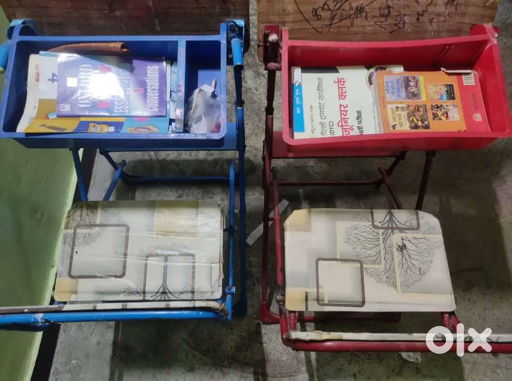 Foldable Study table with attach chair Two tables only 1500