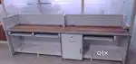 Steel framed multi-wooded computer table
