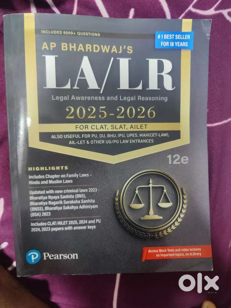 LA/LR Legal Awareness and Legal Reasoning (2025-26) by AP Bhardwaj