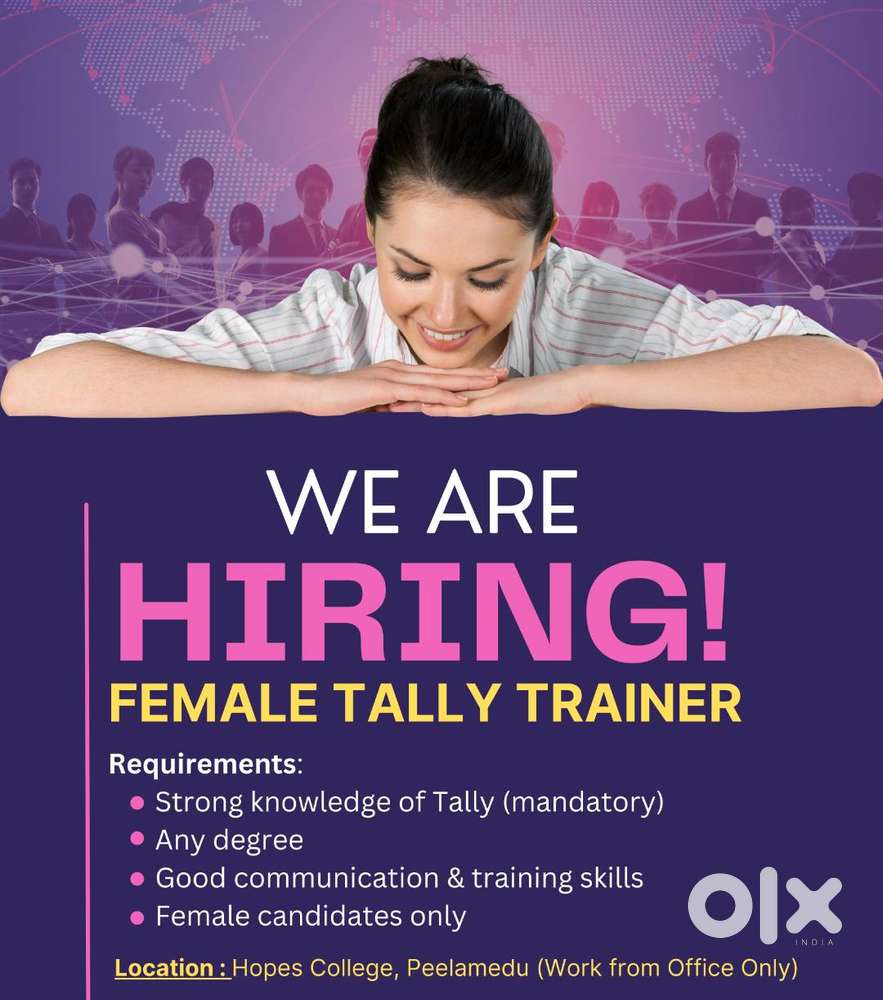 Hiring: Female Computer Trainer – Hopes, Coimbatore