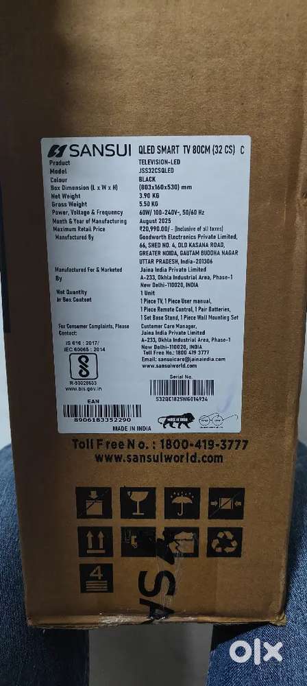 Sansui QLED 32 inch BRAND NEW