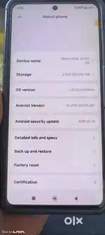 Redmi note 12 pro 5g Mobile, 8+8gb ram, 256gb rom. 5000 mah battery.