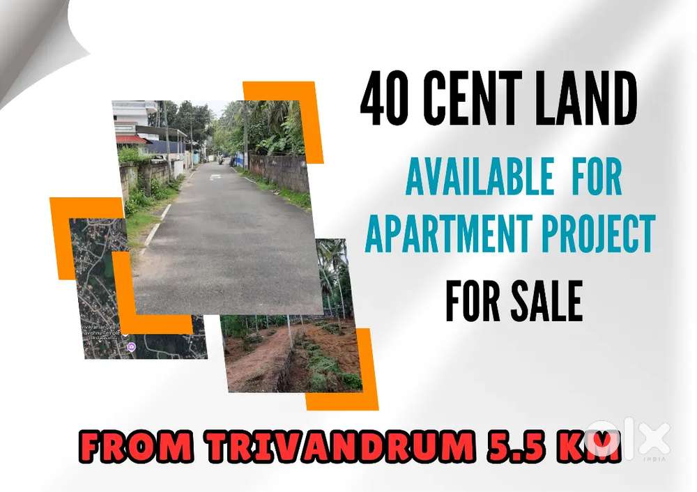 40 CENTS LAND FOR APARTMENT PROJECT NEAR TRIVANDRUM CITY