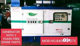 SUPER SILENT GENERATOR WITH 2 YEARS FREE SPARE PARTS N LOW NOISE LEVEL