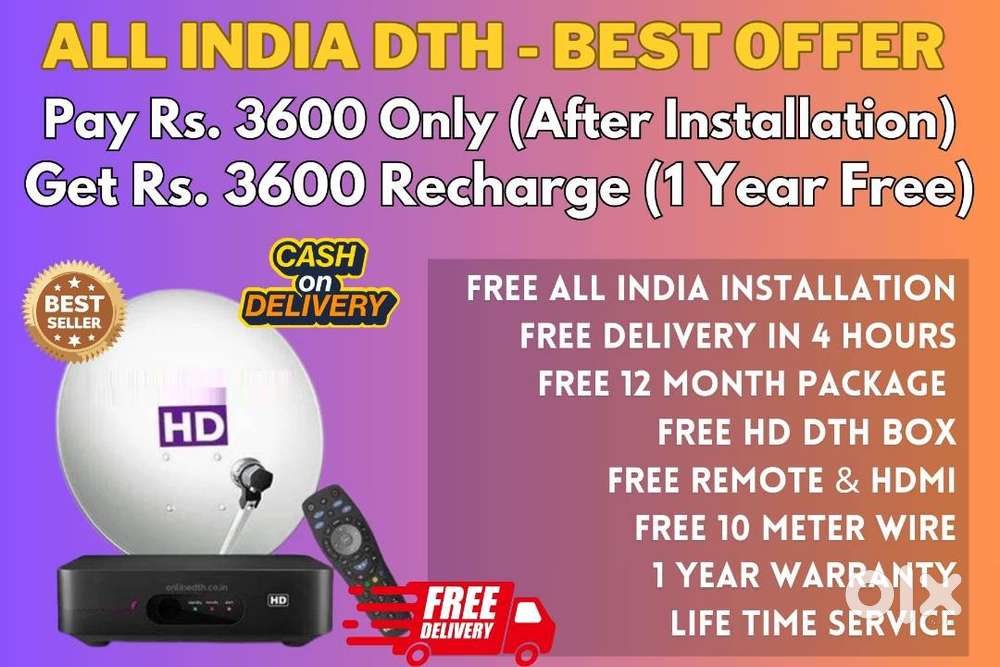 DISHTV ! AIRTEL DTH ! SUNDIRECT ! VIDEOCON D2H ! DTH CONNECTION HD BOX