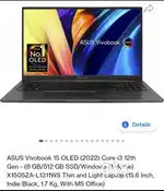 ASUS VIVO BOOK 15 OLED  16gb ram 512GB storage
