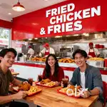 American-style Fried Chicken & Fries Stall