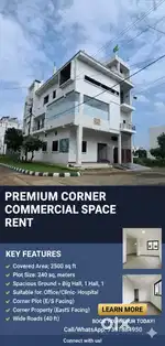 Ground & first floor are hall use for hospital and warehouse sector 5