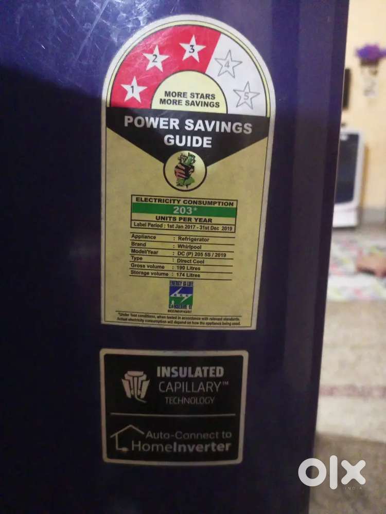 Whirlpool single door 184 ltr fridge