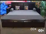 Wooden sofa cum double bed