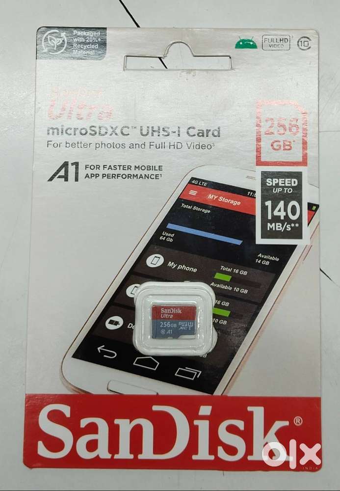 Sandisk Ultra 256 GB MicrosdXC UHS-I, 140mb/s