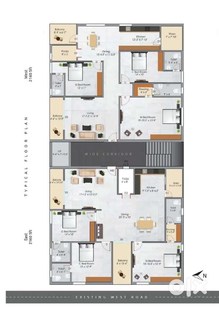 Affordable 3BHK  2160 Sft  Santhi Nagar  Limited-Time Offer!