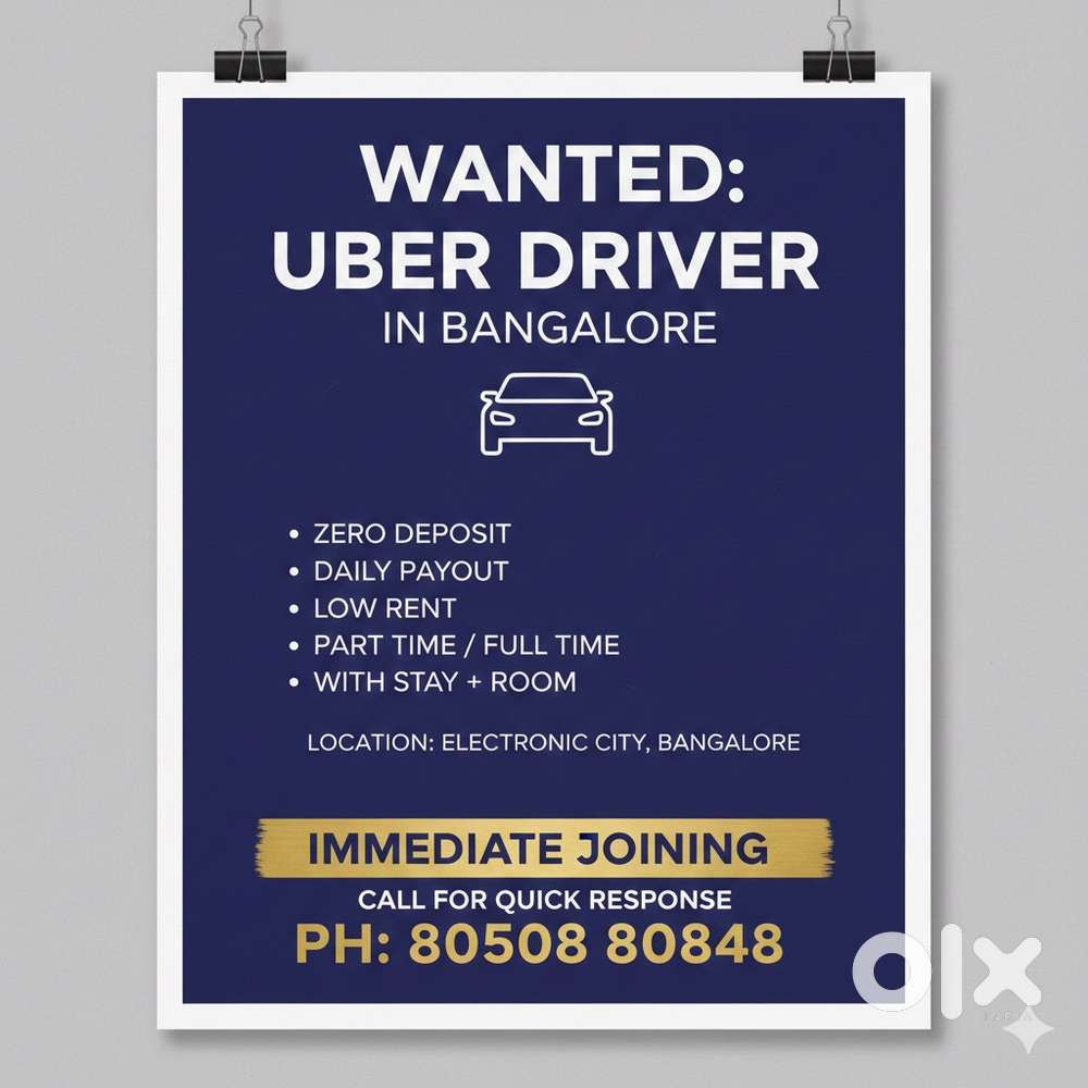 Wanted uber divers in banglore