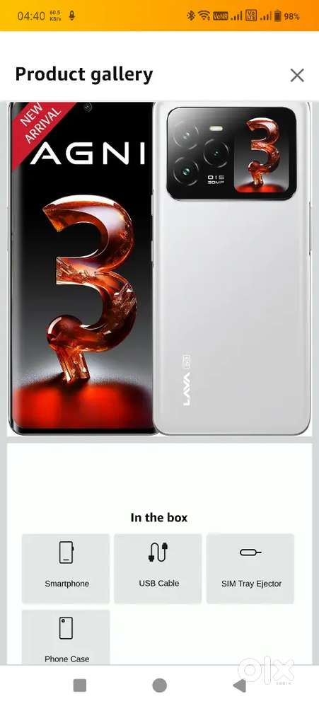 Lava agni 3 white..koi bhi exc msg mat Krna mai allready ip16 user ho