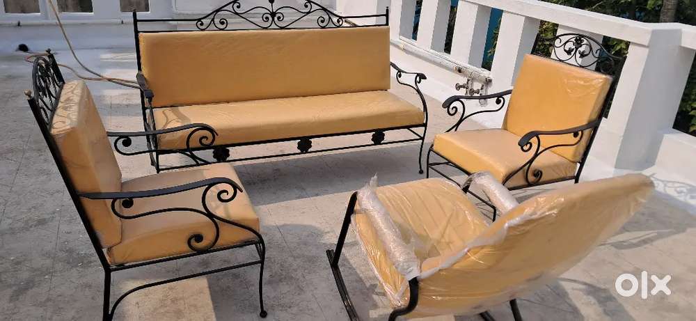 Excellent Wrought Iron Sofa set cradle chair