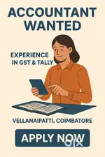 Accountant wanted for our company at Vellanaipatti