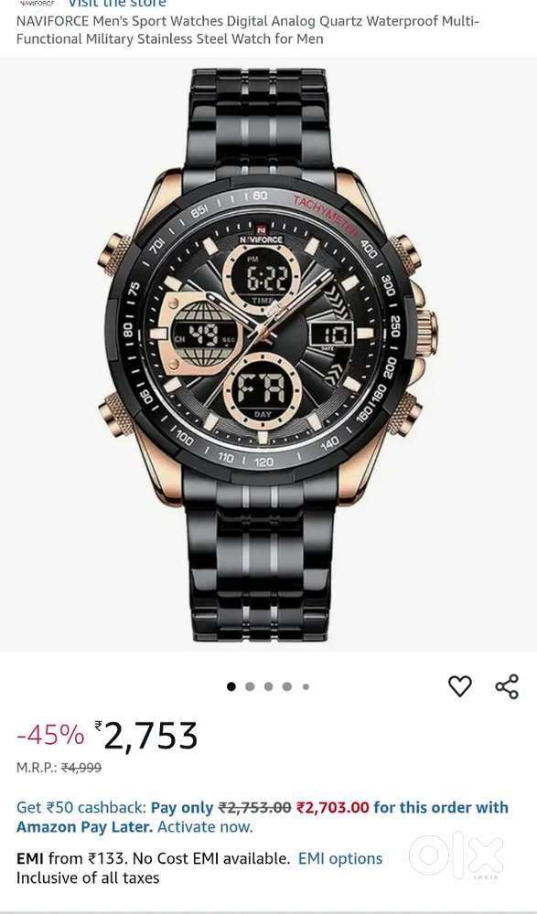 Naviforce Digital +Analog watch for sale