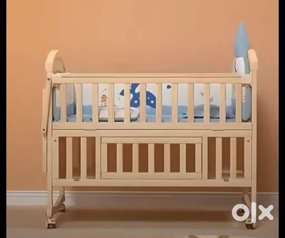 First Step Swing Baby Cot (Jhula) with Wheels & Mosquito Net