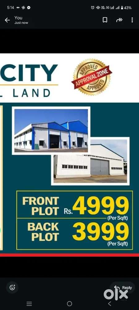Redhills next Gandhi nagar on road plot sale per sqft price 3999
