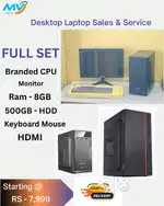 ram-hard disk=Free Delivery Free Installations Branded Full Set CPU