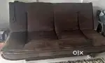 Brown sofa cum bed in good condition