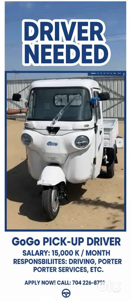 Bajaj gogo pick-up driver