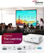 Projector OPTOMA ZX 300  with screen 150 inch
