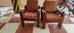 Two single wodden sofa