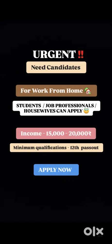 Work from home job, full time & part time available