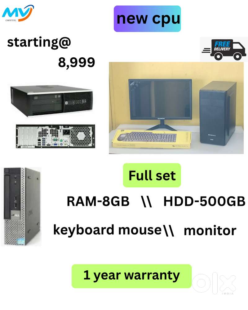 New  Desktop Laptop CPU Full Set i3-i5-i7 Available @ Low Price