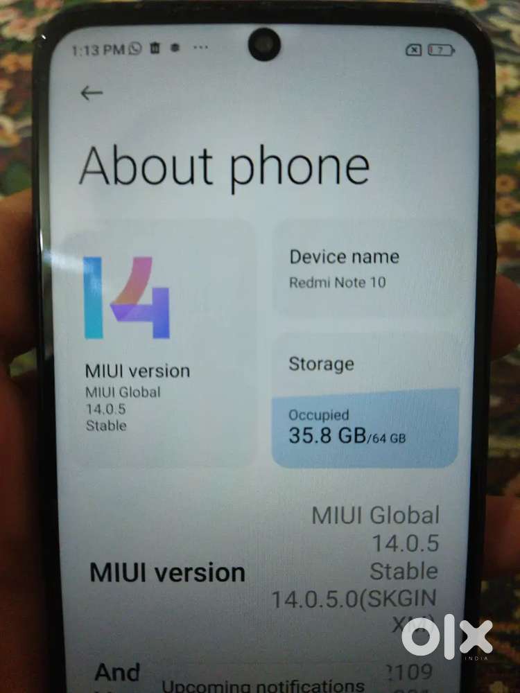 Redmi note10 in 4/64 super amoled display and 5000mahandsnapdragon 678