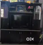 Wooden wardrobe with mirro