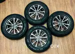 17 inch Mahindra Scorpio n OEM alloy wheels with MRF tyre set of four