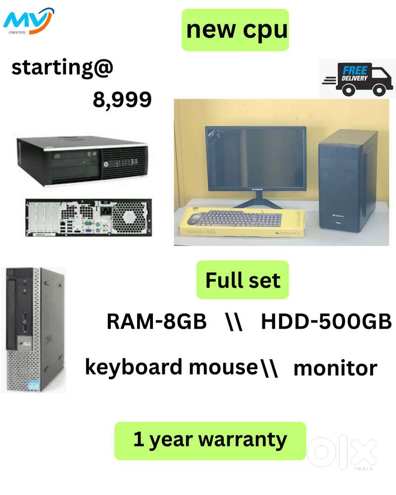 2GB Graphics  Warranty  Branded CPU - i5 Process Intel  Free Demo Inst