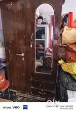 Iron almirah with double door attached mirror sell
