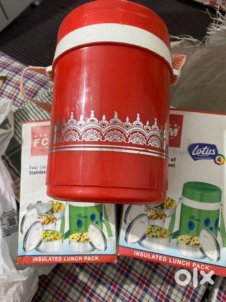 4 Steel Compartments High Quality Tiffin Boxes Unused brand new