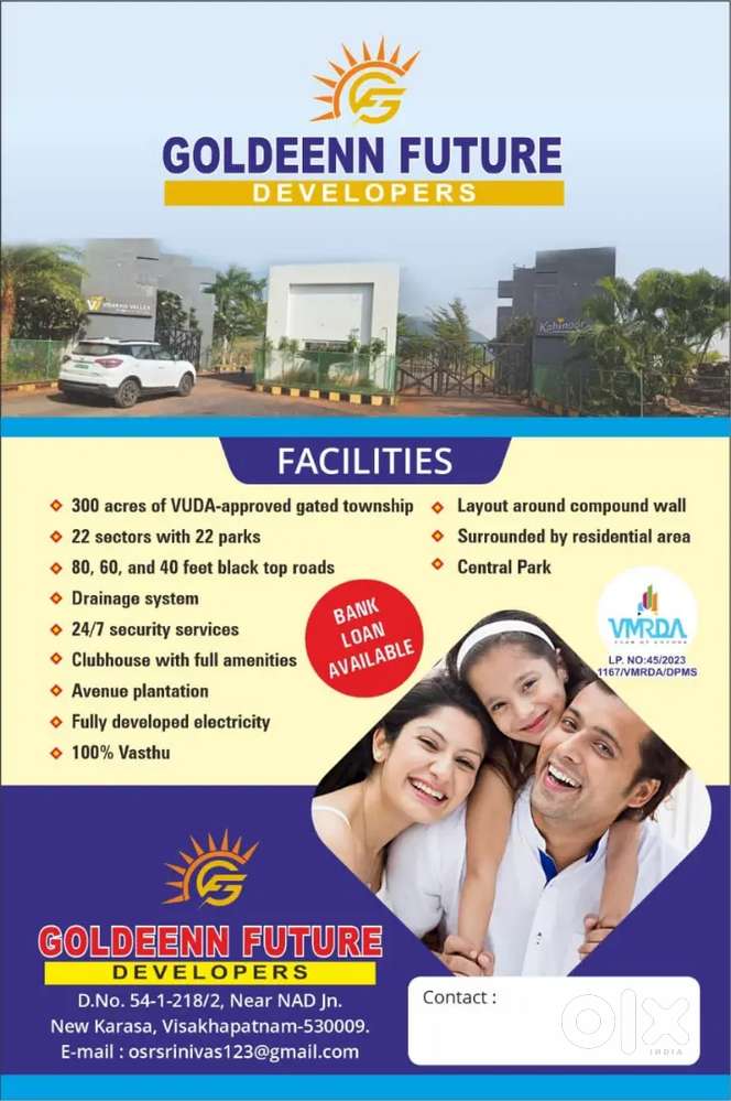 East facing 201 sq.yards plot for Sale.